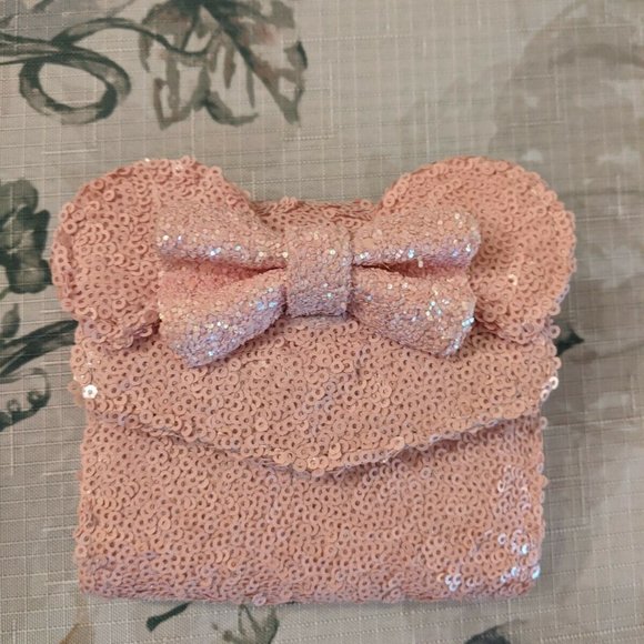 Disney Parks Millennial Pink Sequin Loungefly Backpack and Wallet Set main image 4